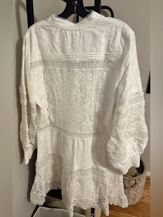 cailin tunic tiered mini dress alice + olivia Women's Cailin Tunic Tiered Midi Dress, Off White, L at Amazon Women's Clothing store
